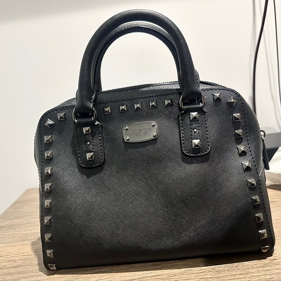 Michael Kors Black Studded Handbag
